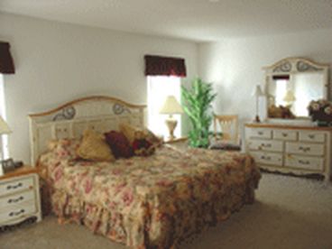 All master bedrooms have high thread count cotton sateen sheets, and memory foam pads for extra comfort.