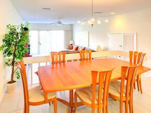 Our beautiful dining room overlooks the living room
