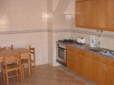 The spacious kitchen.