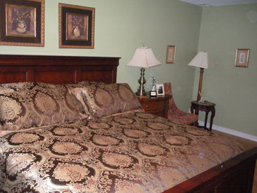 King size Master Bedroom and sitting area has master bath in suite