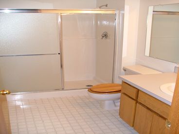 walk in shower in master bath