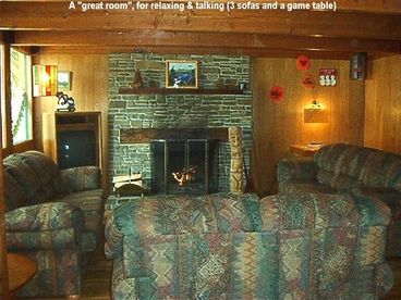 rock fireplace