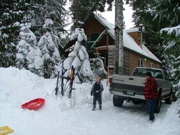 snow play in driveway