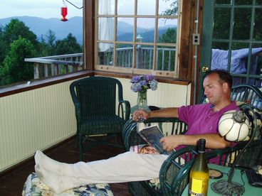 Relax on the covered porch