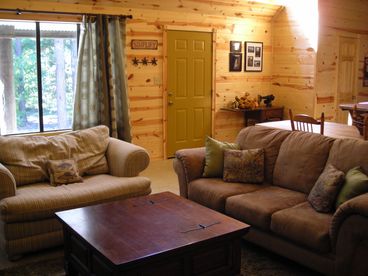 View of the living area towards the front door.