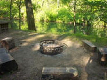 Fire ring with log benches