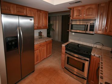 Fridgidaire stainless steel appliances include refrigerator, mircowave, oven and dishwasher