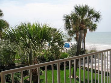 View from the balcony of Unit 11 vacation rental out to the the Gulf of Mexico.