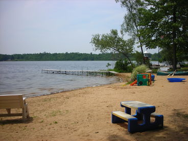 Deck overlooking lake