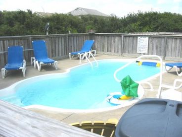 Pool at rear of house