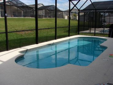 Private screened in pool