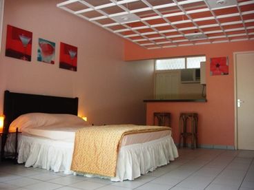 Colorful decorated orange studio