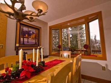 Beautiful Dining room seating. 