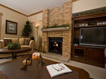 Fabulous living room with entertainment center.