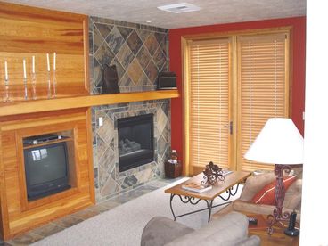 Snuggle up by the fire and watch a movie at the end of the day