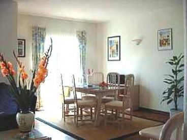 Dining Room, fully furnished kitchen adjoins the dining room area