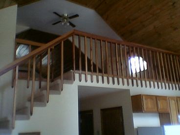 Upstairs to Large Open Loft Bedroom
