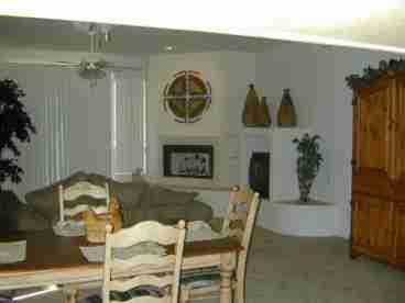 View of Dining Area from kitchen.  Kitchen also has breakfasta bar with additional seating.
