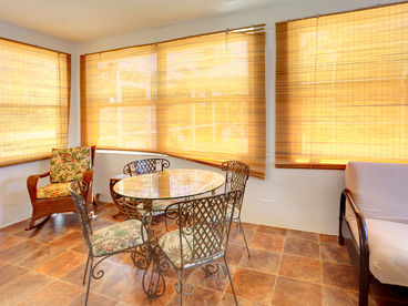 Sip coffee and plan your vacation day from our sunroom!