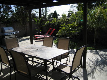 Lounge around in the lush backyard. Cook a tasty meal on the BBQ and dine alfresco.