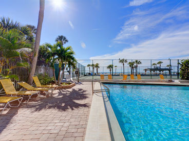 Dive into our heated ocean view pool
