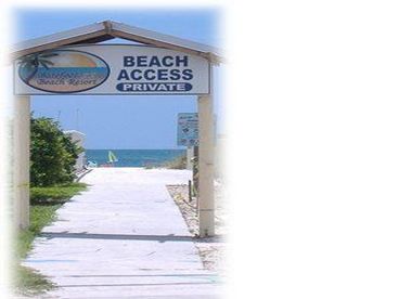 guests haev a private walkway to beach