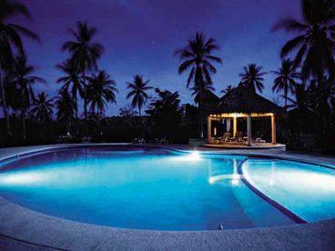 Going for an evening swim at the pool, just steps away from the bedroom terraces