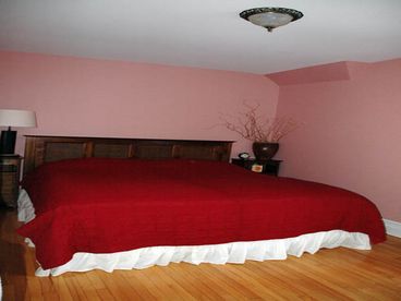 Luxury king mattress and high end linens will insure you will sleep wonderfully in this quiet master bedroom.