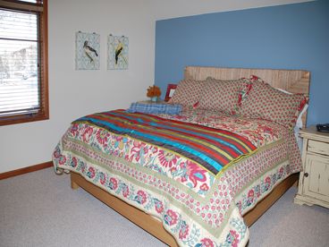 2nd Master -King Pillow top with custom bedding and linens. Full size bath. 