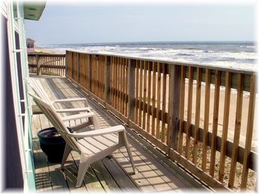 Sit on the beach front balcony and enjoy the sunrise and sound of the waves.