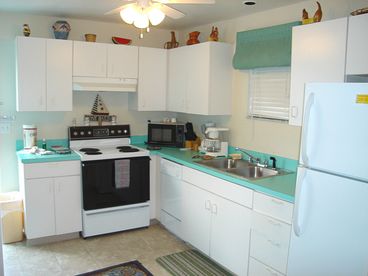 Nice updated kitchen with full size washer dryer