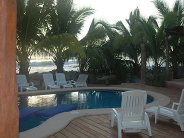 Pool, deck and ocean front