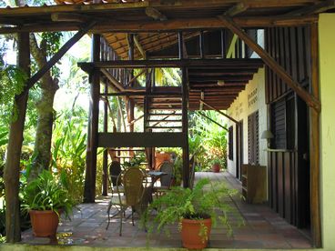 Side View of Hacienda Delicias and the
beautiful Tile and Teak Verandas  