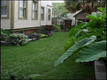 The side yard.