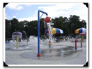 We also have a water slide near the splash pad.