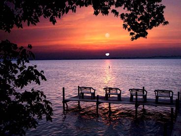 Sunrise on the fishing dock