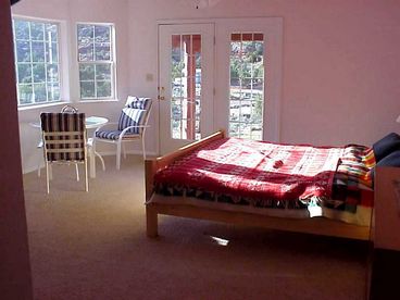 Master bedroom with ensuite bathroom.