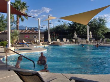 Lagoon Pool with Jacuzzi  with  Adjacent Heated Lap Pool