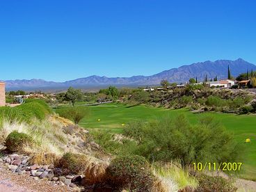 Views.. of the Golf Range & Santa Rita Mountians.. as seen from your Patio!