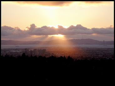 Sunset view from the deck