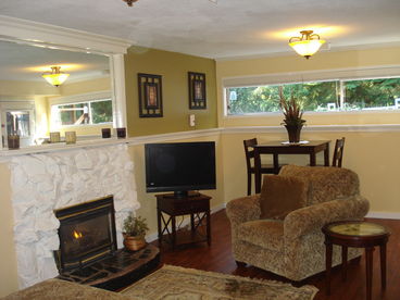 cozy up by the gas fireplace.. you control the heat!