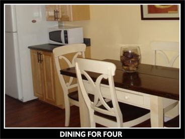 Dine in Kitchen.. Laundry room in the adjacent room. Laundry is private not shared. Also room to store your tools.
