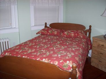 Double bed in this country style bedroom