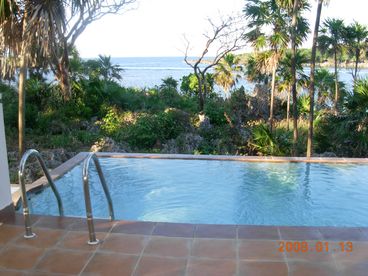 Beautiful infinity pool overlooking Caribbean Sea!!
