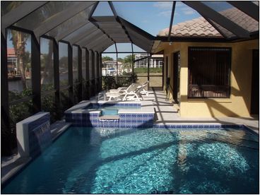 Pool  & Spa View from the South end of the screened lanai