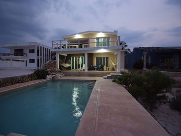 Night Ocean view of the house