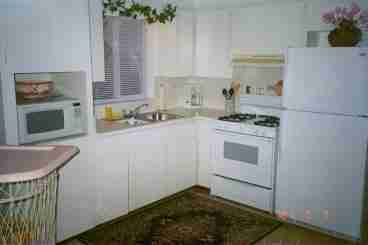 Kitchen . There is everything you can think of to cook, serve bake and etc. There is a blender,electric can opener, coffee maker, grinder,microwave, refrigerator, stove/oven etc. You will enjoy cooking here.  