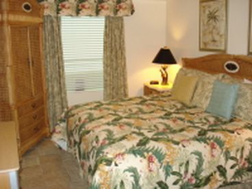 Beautiful master suite with a king bed and a 32 inch TV and DVD player!