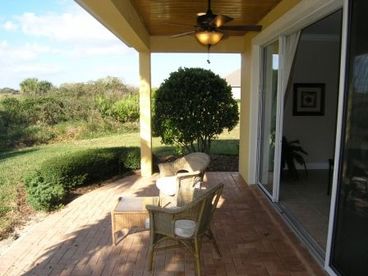 Golf course patio