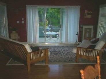 The Look Out Room has two futons that are full size beds